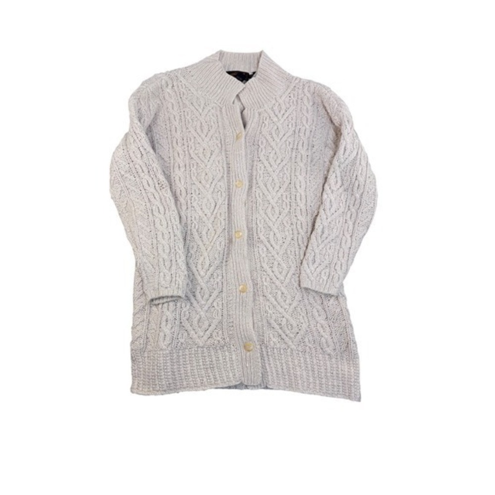 Eddie Bauer Women's Cable Knit Grandma Cardigan Sweater Silk Blend Size S‎ P